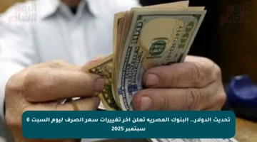 تحديث الدولار.. البنوك المصرية تعلن آخر تغييرات سعر الصرف ليوم السبت 6 سبتمبر 2025
